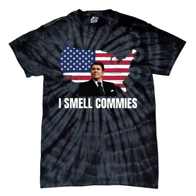 I Smell Commies, Ronald Reagan, Political Humor, President Reagan Tie-Dye T-Shirt