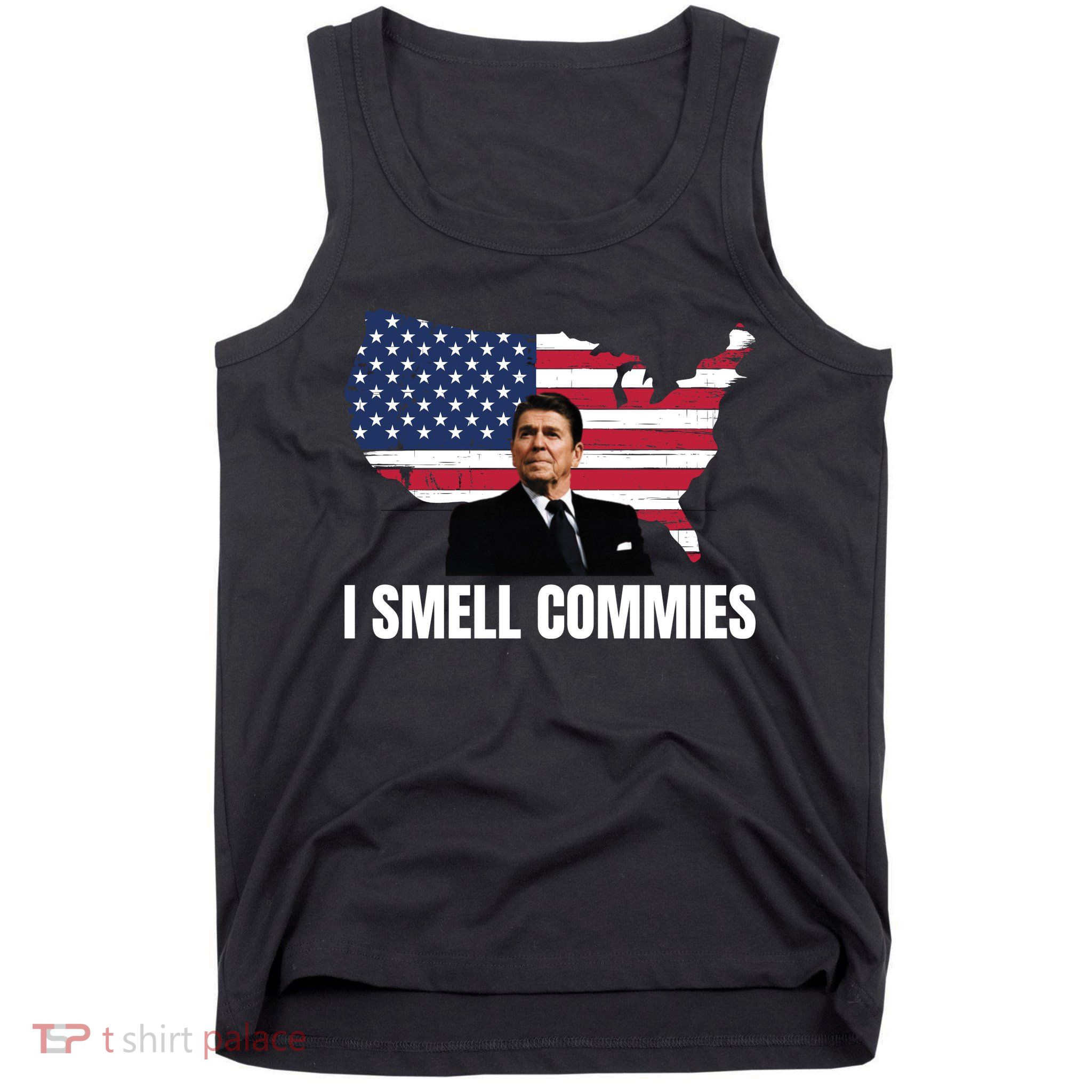 I Smell Commies, Ronald Reagan, Political Humor, President Reagan Tank Top