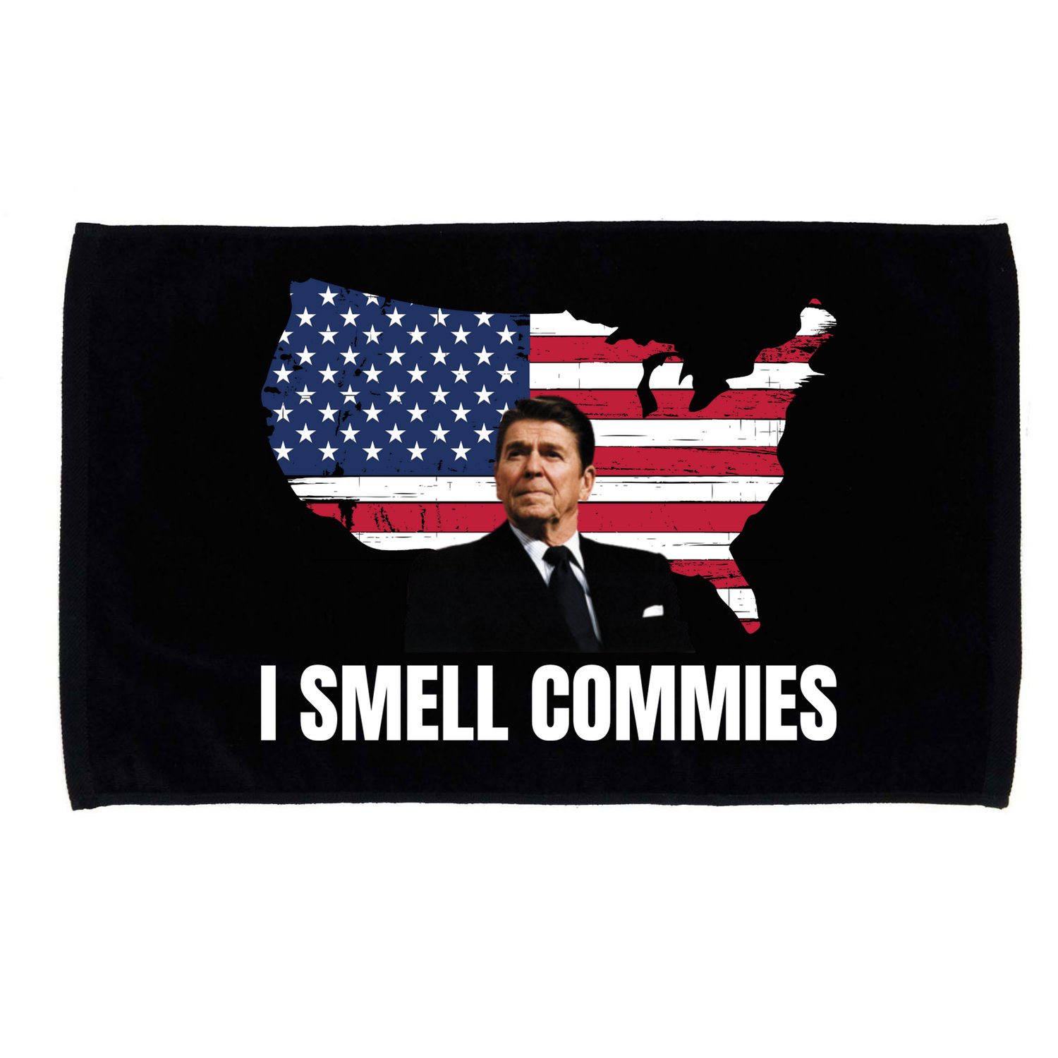 I Smell Commies, Ronald Reagan, Political Humor, President Reagan Microfiber Hand Towel