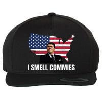 I Smell Commies, Ronald Reagan, Political Humor, President Reagan Wool Snapback Cap