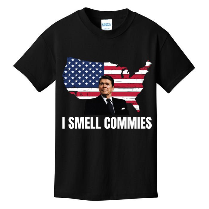 I Smell Commies, Ronald Reagan, Political Humor, President Reagan Kids T-Shirt