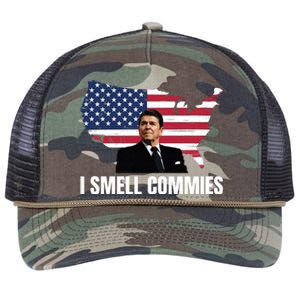 I Smell Commies, Ronald Reagan, Political Humor, President Reagan Retro Rope Trucker Hat Cap