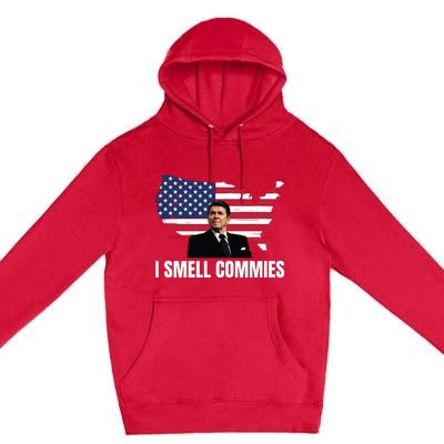 I Smell Commies, Ronald Reagan, Political Humor, President Reagan Premium Pullover Hoodie