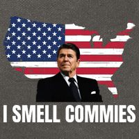 I Smell Commies, Ronald Reagan, Political Humor, President Reagan Cotton Canvas Backpack