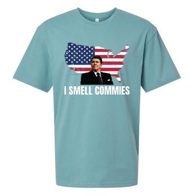 I Smell Commies, Ronald Reagan, Political Humor, President Reagan Sueded Cloud Jersey T-Shirt