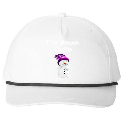 Im Snow Cute Snow Christmas Gifcute Gift Funny Gift Snapback Five-Panel Rope Hat