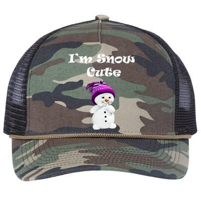 Im Snow Cute Snow Christmas Gifcute Gift Funny Gift Retro Rope Trucker Hat Cap