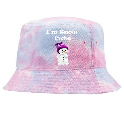 Im Snow Cute Snow Christmas Gifcute Gift Funny Gift Tie-Dyed Bucket Hat