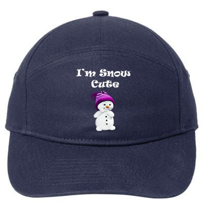 Im Snow Cute Snow Christmas Gifcute Gift Funny Gift 7-Panel Snapback Hat