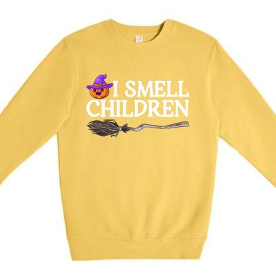 I Smell Children Witch Halloween Costume Gift Premium Crewneck Sweatshirt