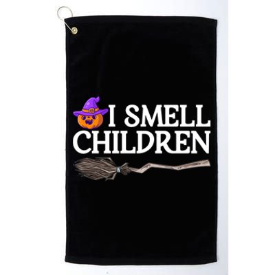 I Smell Children Witch Halloween Costume Gift Platinum Collection Golf Towel