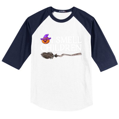 I Smell Children Witch Halloween Costume Gift Baseball Sleeve Shirt