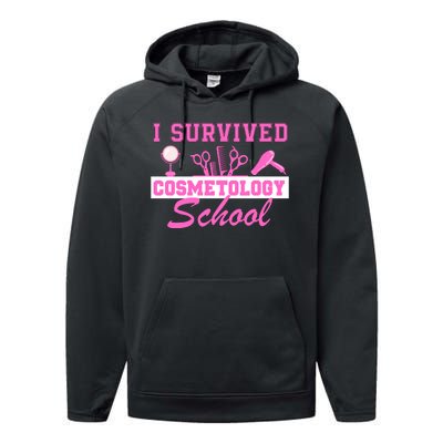 I Survived Cosmetology School Graduation Cosmetologist Cosmetology Student Performance Fleece Hoodie