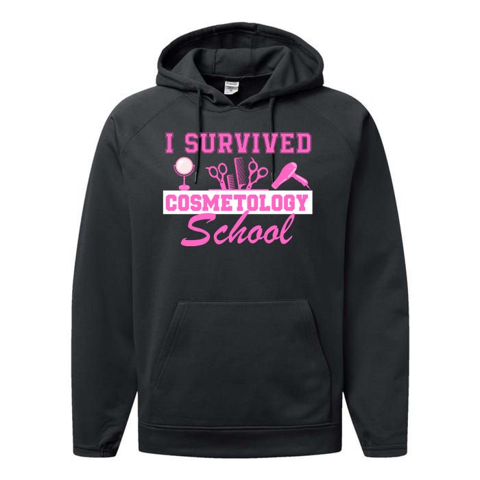 I Survived Cosmetology School Graduation Cosmetologist Cosmetology Student Performance Fleece Hoodie