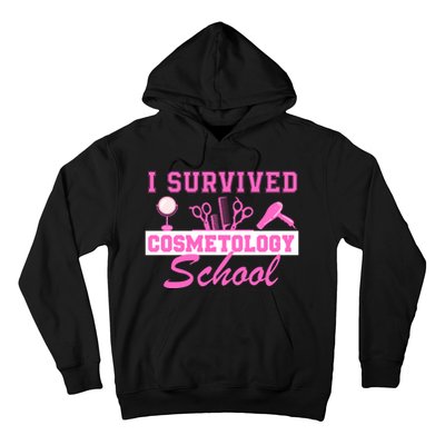 I Survived Cosmetology School Graduation Cosmetologist Cosmetology Student Hoodie