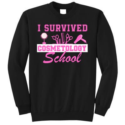 I Survived Cosmetology School Graduation Cosmetologist Cosmetology Student Sweatshirt