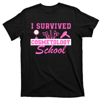 I Survived Cosmetology School Graduation Cosmetologist Cosmetology Student T-Shirt