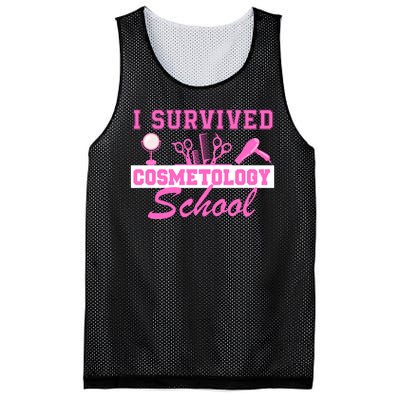 I Survived Cosmetology School Graduation Cosmetologist Cosmetology Student Mesh Reversible Basketball Jersey Tank