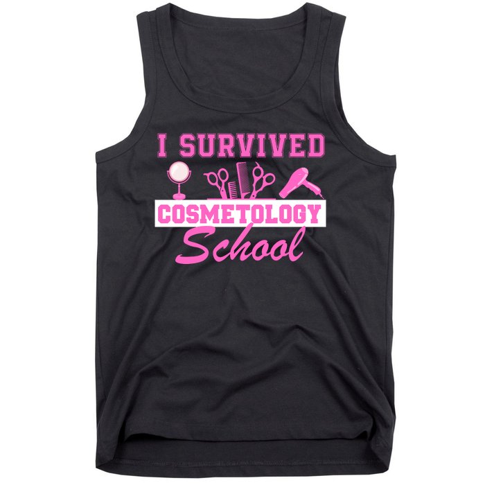 I Survived Cosmetology School Graduation Cosmetologist Cosmetology Student Tank Top