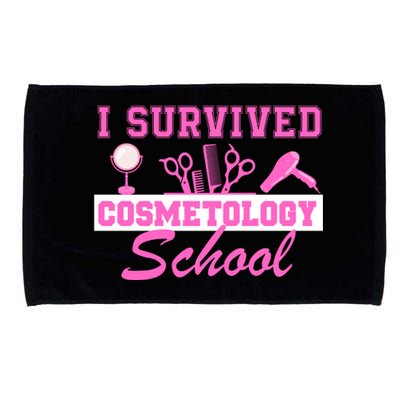 I Survived Cosmetology School Graduation Cosmetologist Cosmetology Student Microfiber Hand Towel