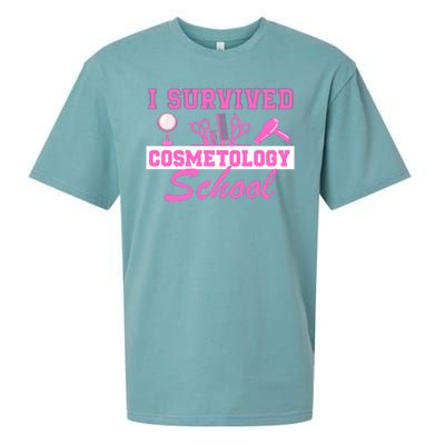 I Survived Cosmetology School Graduation Cosmetologist Cosmetology Student Sueded Cloud Jersey T-Shirt