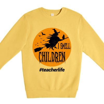 I Smell Children Witch Costume For Halloween Gift Premium Crewneck Sweatshirt