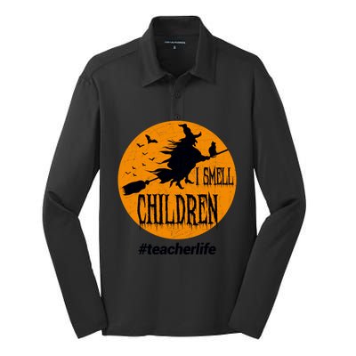 I Smell Children Witch Costume For Halloween Gift Silk Touch Performance Long Sleeve Polo