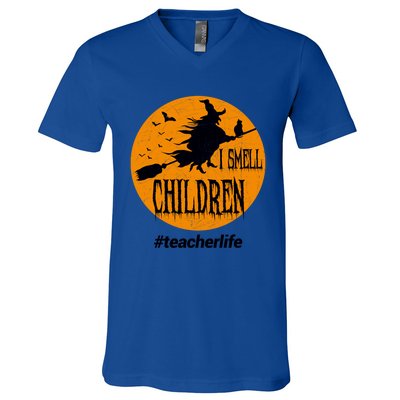 I Smell Children Witch Costume For Halloween Gift V-Neck T-Shirt