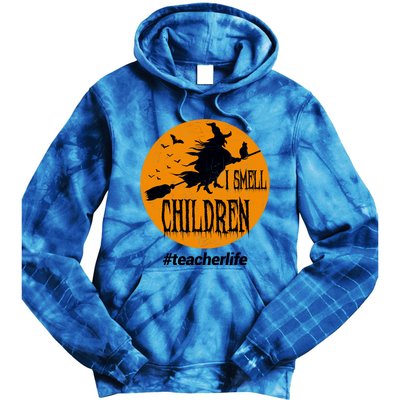 I Smell Children Witch Costume For Halloween Gift Tie Dye Hoodie