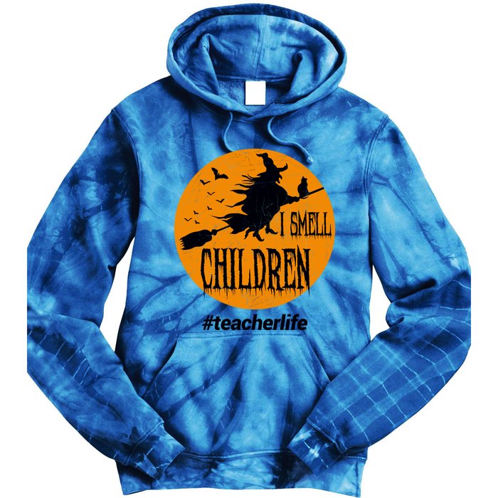 I Smell Children Witch Costume For Halloween Gift Tie Dye Hoodie