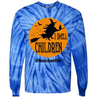 I Smell Children Witch Costume For Halloween Gift Tie-Dye Long Sleeve Shirt