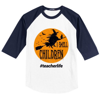 I Smell Children Witch Costume For Halloween Gift Baseball Sleeve Shirt