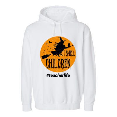 I Smell Children Witch Costume For Halloween Gift Garment-Dyed Fleece Hoodie