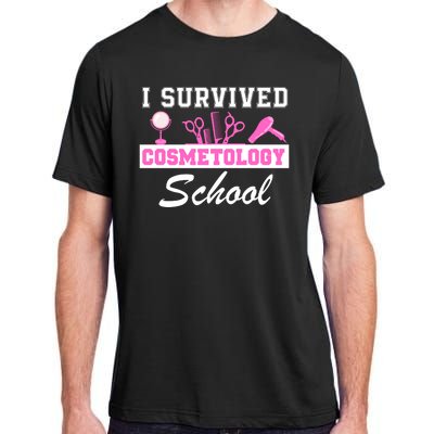 I Survived Cosmetology School Graduation Cosmetology Student Cosmetologist Adult ChromaSoft Performance T-Shirt