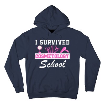 I Survived Cosmetology School Graduation Cosmetology Student Cosmetologist Hoodie