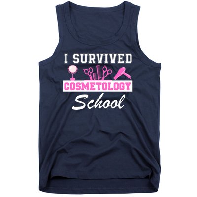 I Survived Cosmetology School Graduation Cosmetology Student Cosmetologist Tank Top