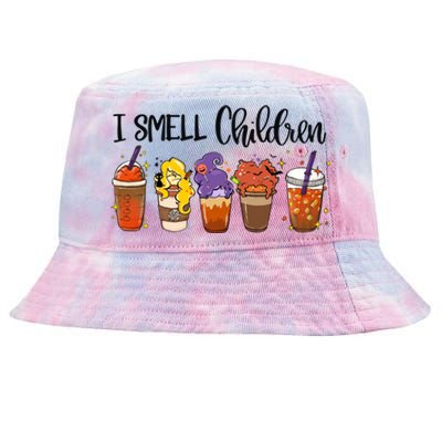 I Smell Children Halloween Funny Witches Coffee Latte Meaningful Gift Tie-Dyed Bucket Hat