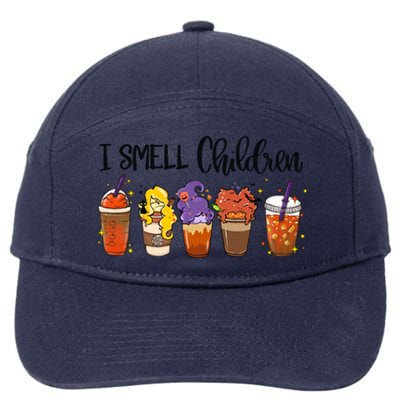 I Smell Children Halloween Funny Witches Coffee Latte Meaningful Gift 7-Panel Snapback Hat