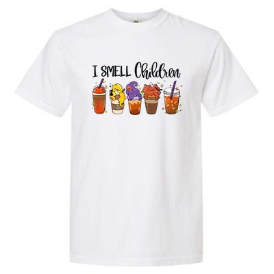 I Smell Children Halloween Funny Witches Coffee Latte Meaningful Gift Garment-Dyed Heavyweight T-Shirt