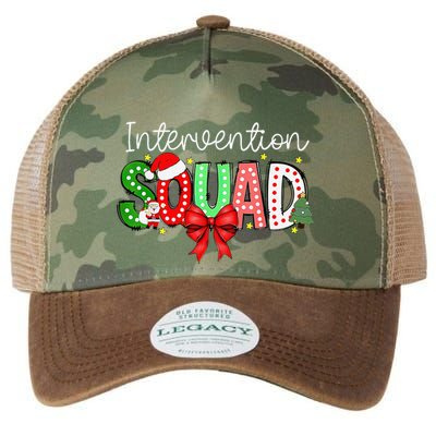 Intervention Squad Christmas Early Intervention Teacher Xmas Legacy Tie Dye Trucker Hat