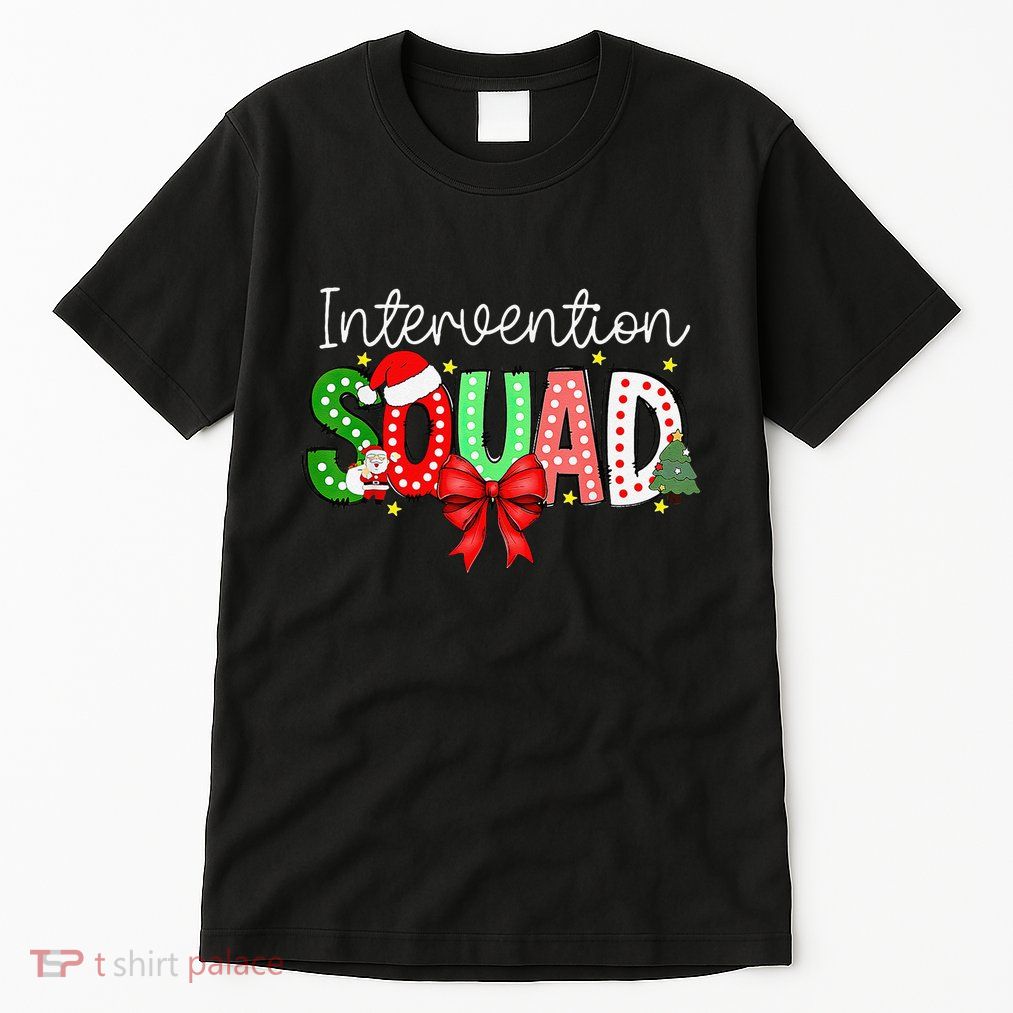 Intervention Squad Christmas Early Intervention Teacher Xmas Tall T-Shirt