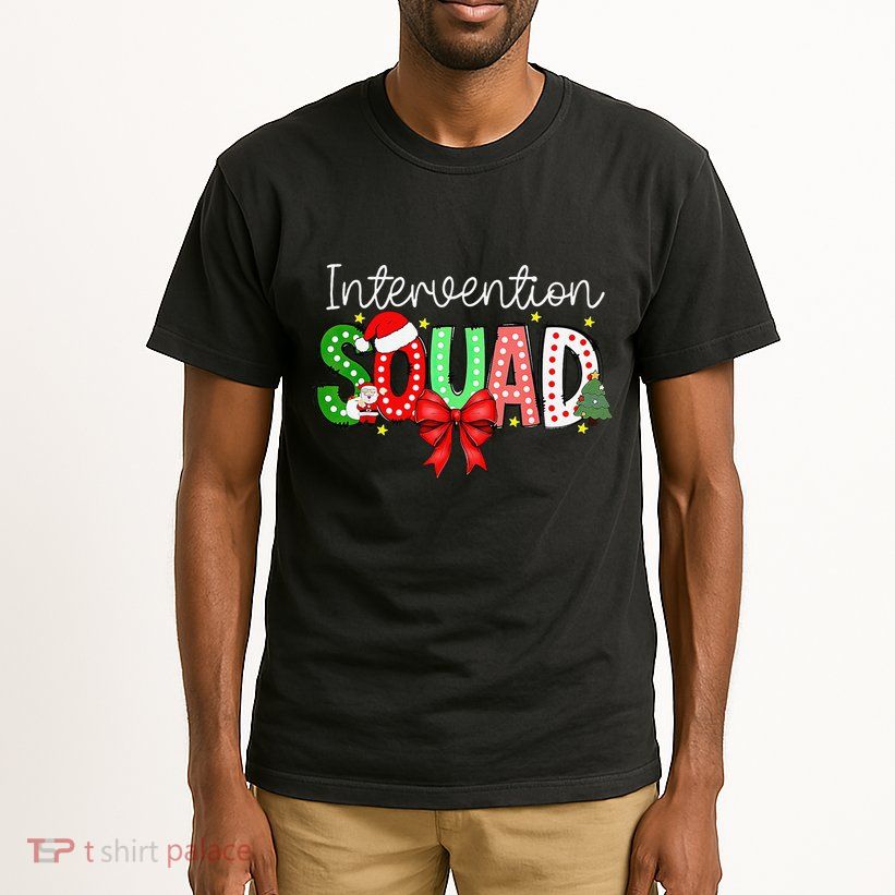 Intervention Squad Christmas Early Intervention Teacher Xmas Tall T-Shirt