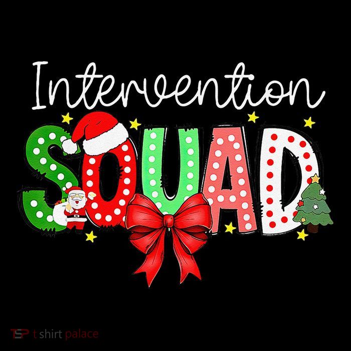 Intervention Squad Christmas Early Intervention Teacher Xmas Tall T-Shirt