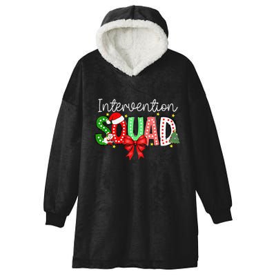 Intervention Squad Christmas Early Intervention Teacher Xmas Hooded Wearable Blanket