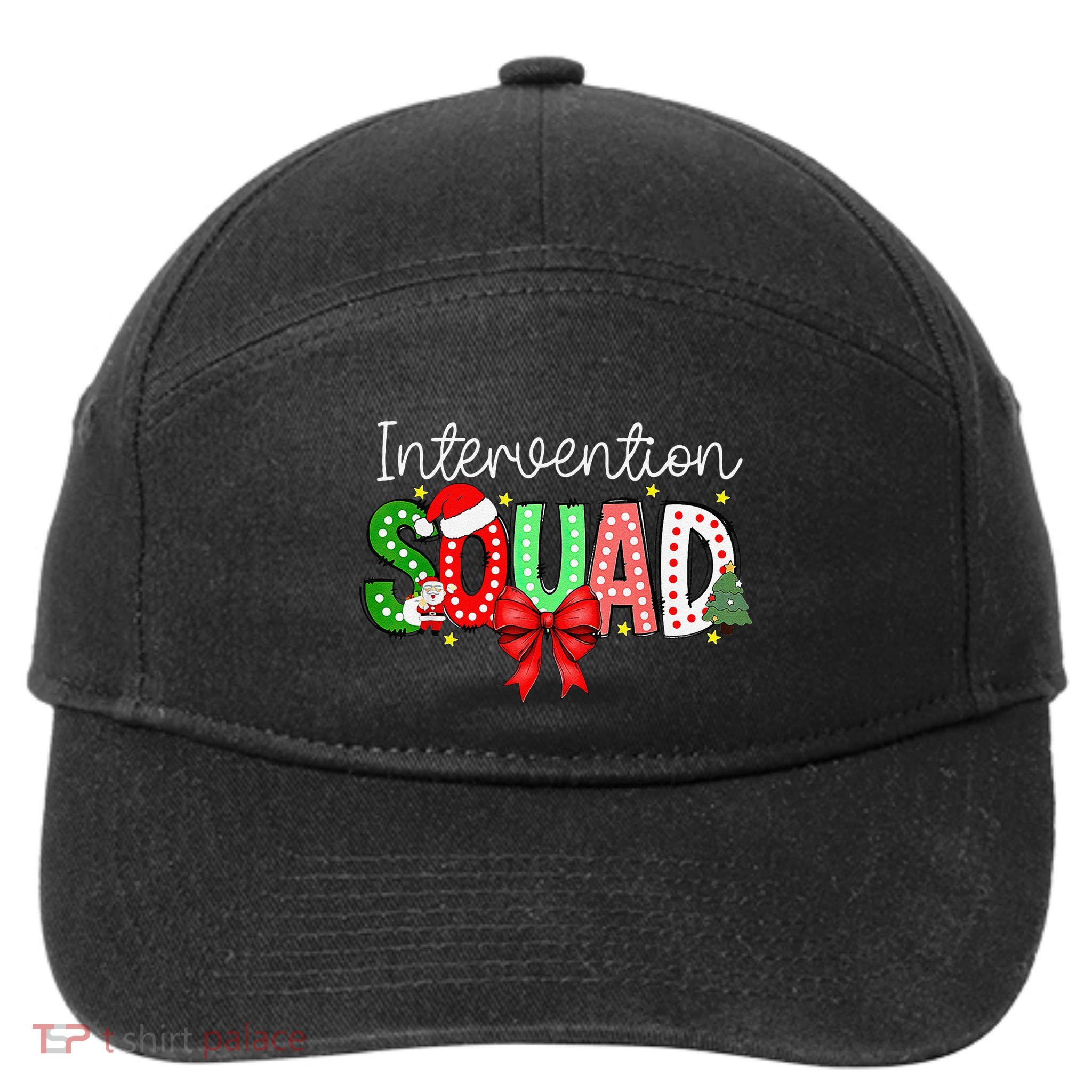 Intervention Squad Christmas Early Intervention Teacher Xmas 7-Panel Snapback Hat