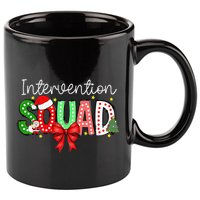 Intervention Squad Christmas Early Intervention Teacher Xmas 11oz C Handle Ceramic Mug
