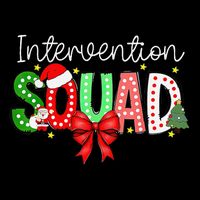 Intervention Squad Christmas Early Intervention Teacher Xmas 16 in Basic Backpack