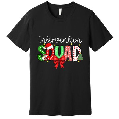 Intervention Squad Christmas Early Intervention Teacher Xmas Premium T-Shirt