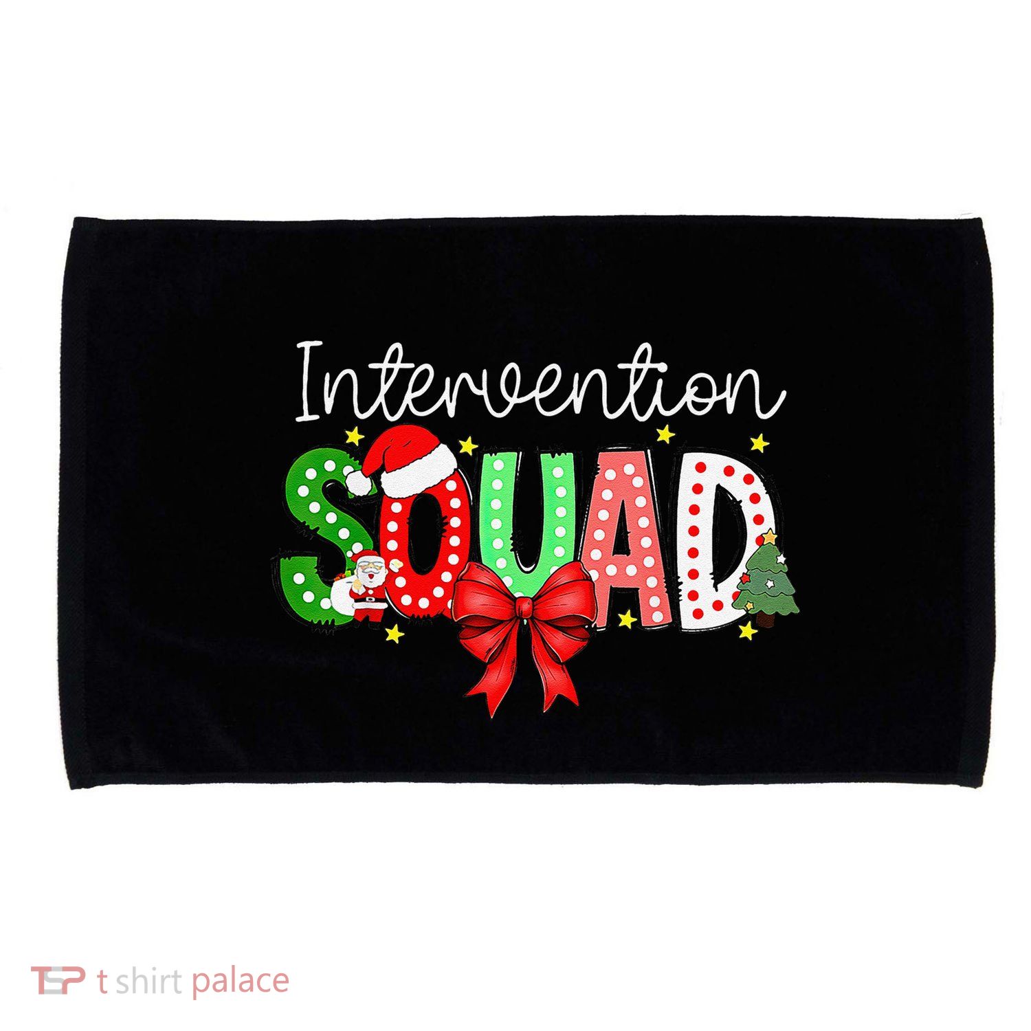 Intervention Squad Christmas Early Intervention Teacher Xmas Microfiber Hand Towel