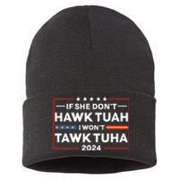 If She Dont H.A.W.K T.U.A.H I Dont Wanna Talk Tuha Sustainable Knit Beanie